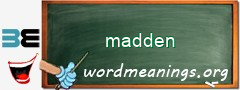 WordMeaning blackboard for madden